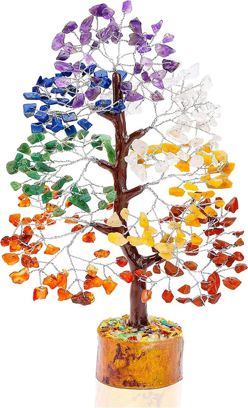 Seven Chakra Crystal M Seal Tree 650 Bead 10-12 Inch